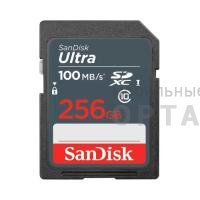 Карта памяти 256 Гб SDXC SanDisk Class 10 Ultra UHS-I (100 Mb/s)