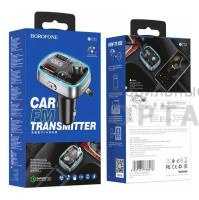 FM трансмиттер автомобильный Borofone BC32 PD20W+QC3.0 black
