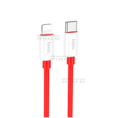 Кабель Type-C to Lightning HOCO X87 Magic, 1m, 3,0А, 20Вт, QC3.0, PD3.0,  красный