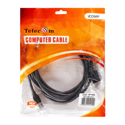 Кабель удлинительный USB3.0 Am-Af 3m Telecom черный (TUS708-3M) (1/50)